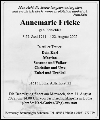 Profilbild von Annemarie Fricke