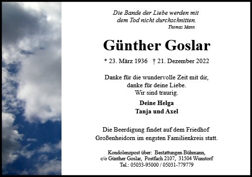 Profilbild von Günther Goslar