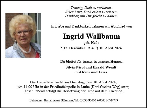 Profilbild von Ingrid Wallbaum
