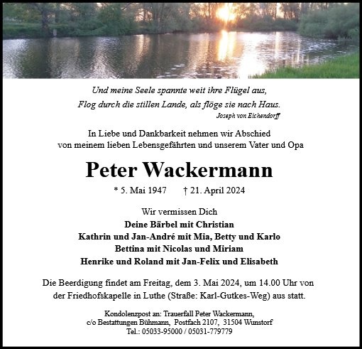 Profilbild von Peter Wackermann